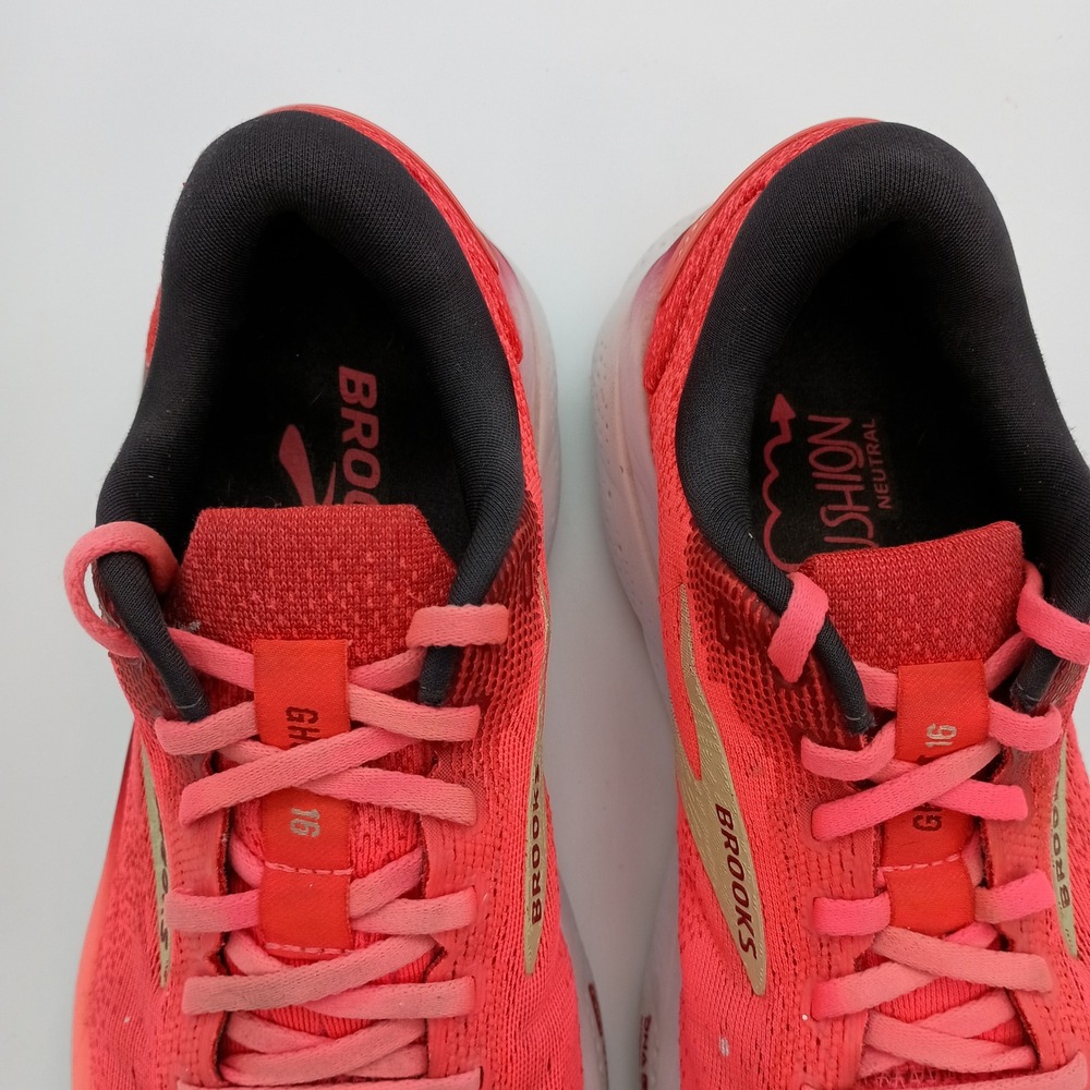 Brooks Ghost 16 Pink Orange Running Shoes Womens 7 Medium - Picture 5 of 10